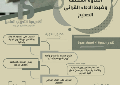 مهارات تصحيح التلاوة المكثفه وضبط الاداء القراني الصحيح